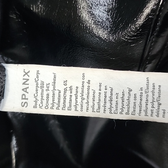 Spanx Women's Faux Patent Leather Black Leggings/ Check measure/ Label size was - Picture 8 of 9